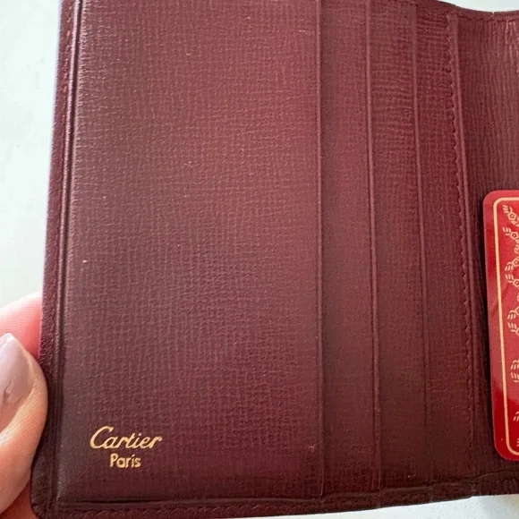 Vintage Cartier de Must Leather Compact Wallet w/Kisslock - Picture 7 of 7